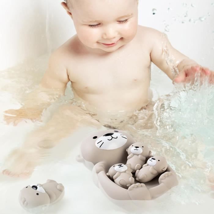 Juguete flotante para el baño - Nutria - No tóxico - Educativo - Duradero
