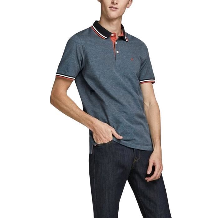 Polo de manga corta para hombre Jack & Jones 12136668-RIORED