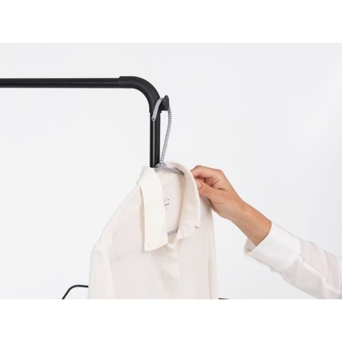 BRABANTIA - HangOn - Tendedero - 25 m - Con barra para colgar ropa - Negro mate
