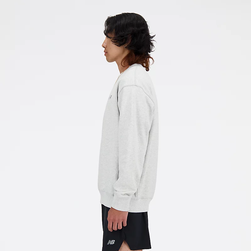Męska bluza dresowa z nadrukiem French Terry – ASH HEATHER