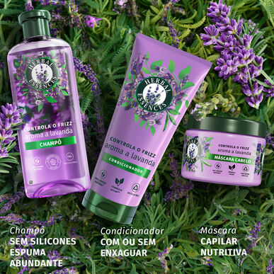 Herbal Essences Shampoo Kontrollerer Frizz Lavendelduft Avslappende og Utglattende Frizz Shampoo 350 ml 350 ml