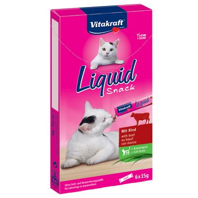 Vitakraft Cat Liquid Snack met rundvlees en inuline