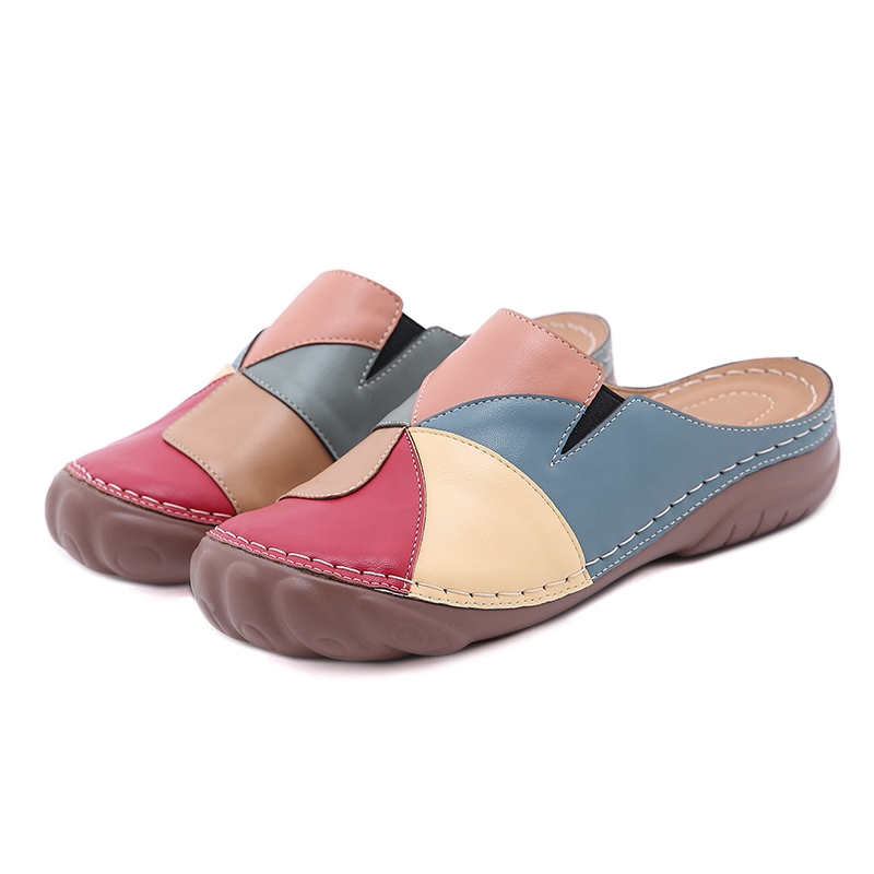 Nuove pantofole da donna europee e americane, linea auto antiscivolo con fiocco, sandali leggeri con suola spessa e punta chiusa T329 4