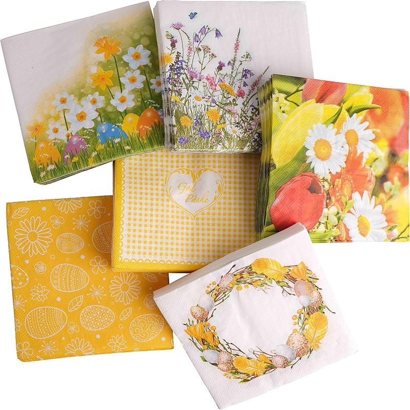 Serviettes de table Vie Home, paquet de 20, 33 x 33 cm, Pâques