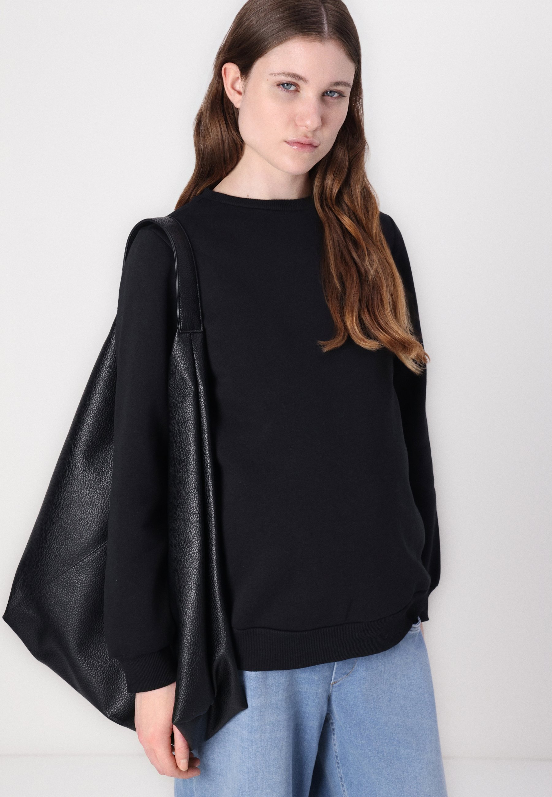 Anna Field MAMA MATERNITY BASIC OVERSIZED 2-PACK - Sweatshirt - echt zwart/grijs