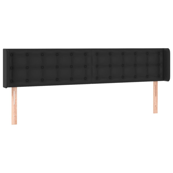 Wezgłowie Czarny 203 x 16 x 78/88 cm Sztuczna skóra vidaXL