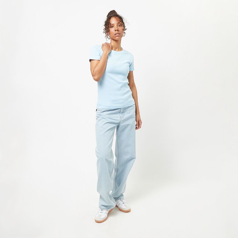 T-shirt a coste piccola con firma