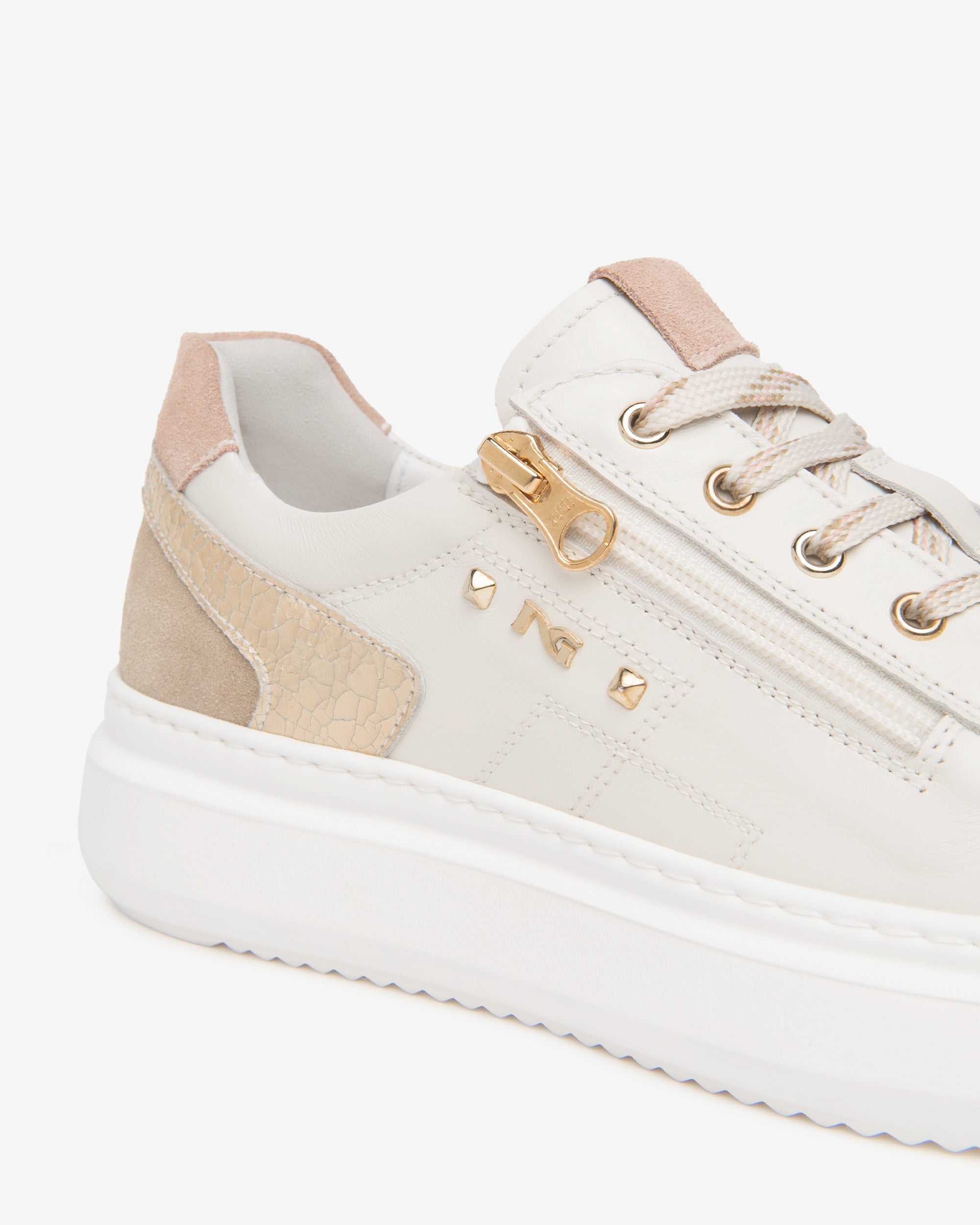 Damen-Sneaker aus Leder und Wildleder