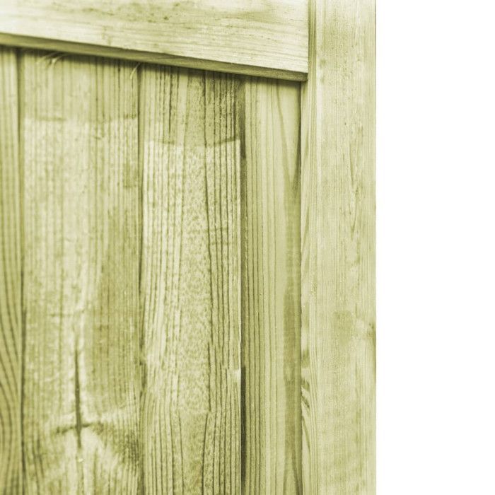 vidaXL Portillons de jardin 2 pcs Bois de pin imprégné 300x100 cm 45339