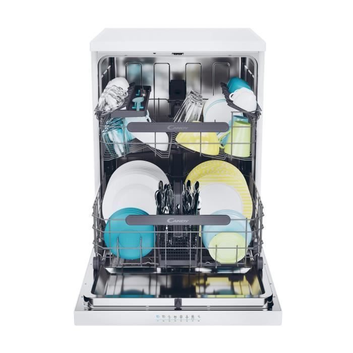 CANDY CF 4C4F0W Rapido Freestanding Dishwasher - 14 Place Settings - Induction - 60cm Wide - 44dB - Connected - White