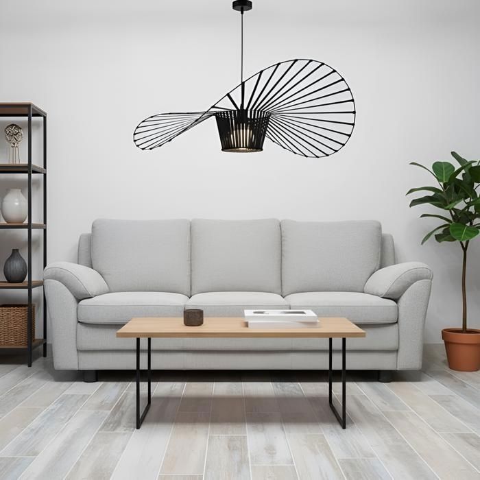 Luminária pendente - NETTLIFE - Vertigo 100 cm - Preta - Metal - E27