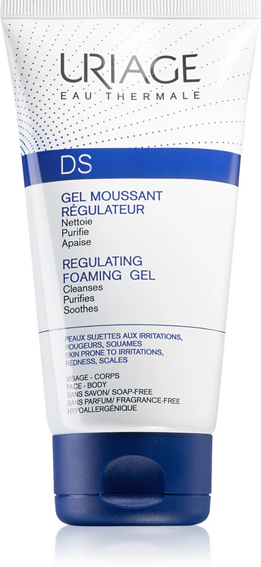 Uriage DS Gel Espumante Regulador, gel calmante para pele seca e com coceira.
