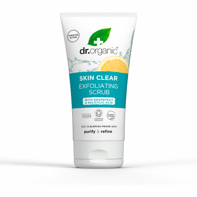 Dr. Organic Skin Clear Exfoliating Scrub Purify & Refine Gel Esfoliante Purificante Oil Pee 150 ml 150 ml