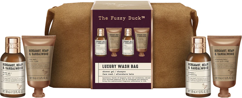 Conjunto de presente de viagem Baylis & Harding The Fuzzy Duck com bergamota, cânhamo e sândalo