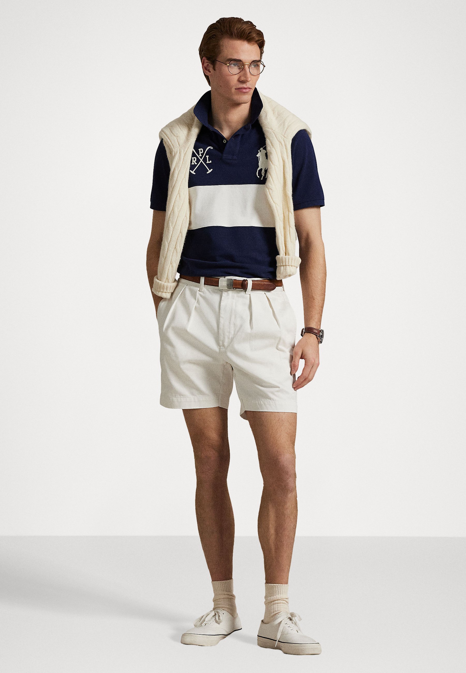 Polo Ralph Lauren Custom Slim Fit Big Pony Mesh Polo Shirt - Polo shirt - newport navy/nevis