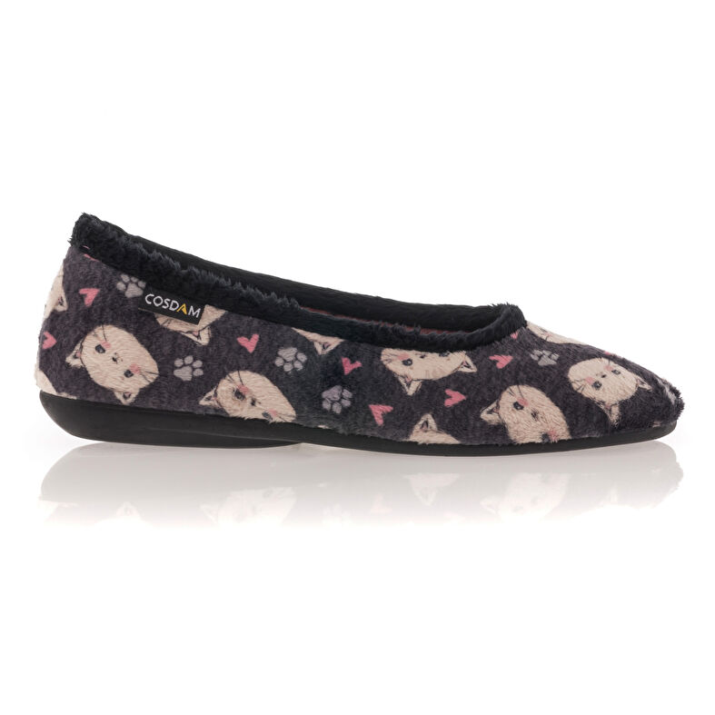 Pantuflas negras para mujer