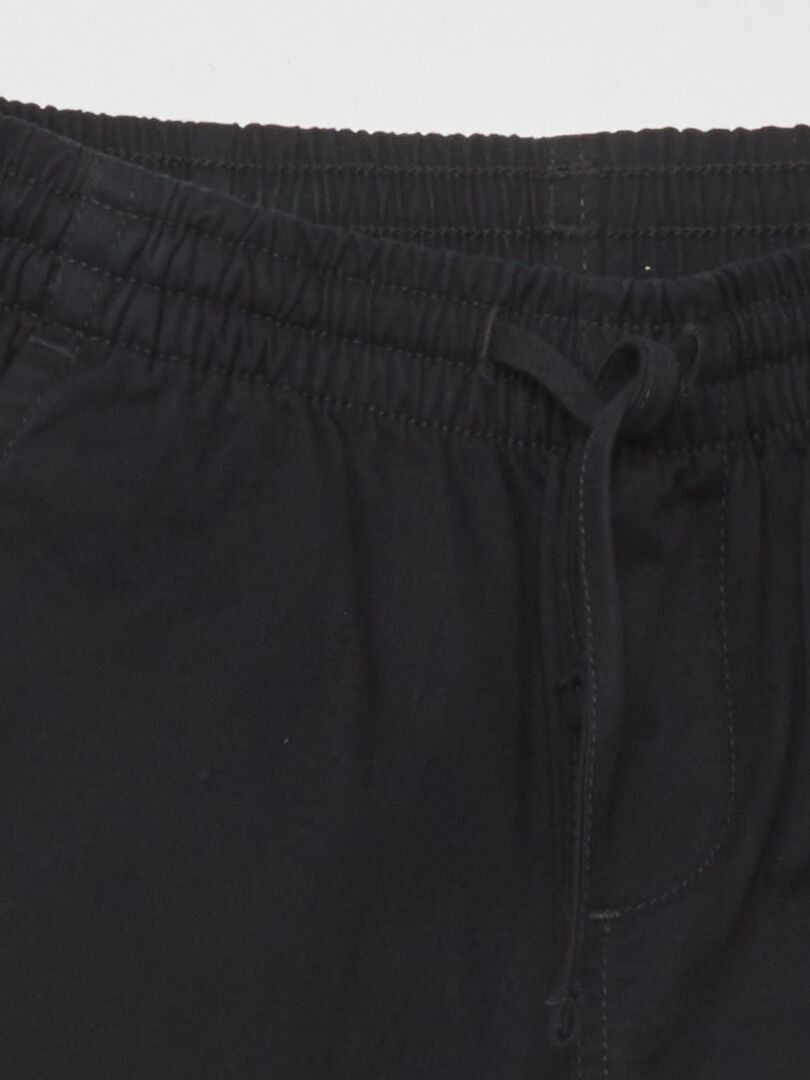 Joggingbroek met elastische tailleband - Zwart