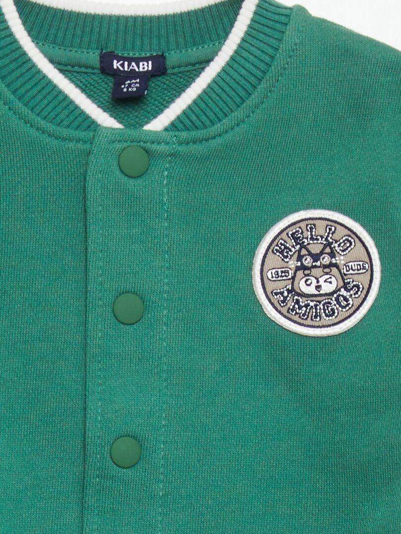 Chaqueta estilo osito de peluche - VERDE