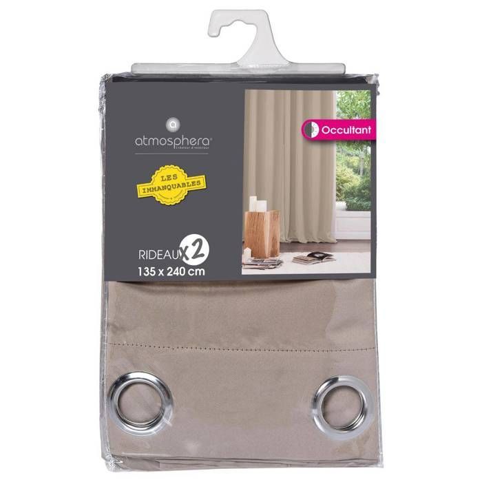 Lot de 2 rideaux occultants 