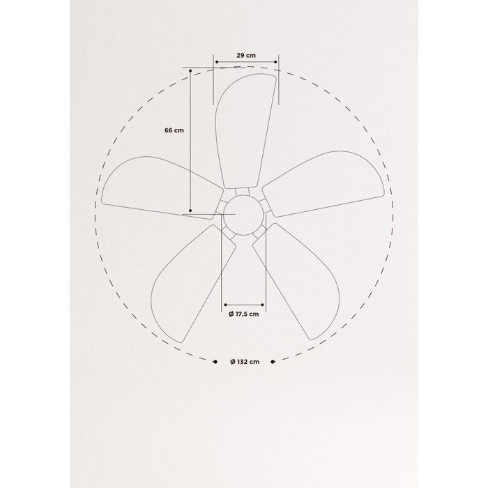 Ventilador de techo - Create - WIND RATTAN - Silencioso - 40W - Ø132cm