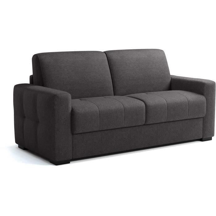 Express convertible sofa - 3-seater - EUREKA - Como 22 Graphite fabric - 200 x 102 x 95 cm