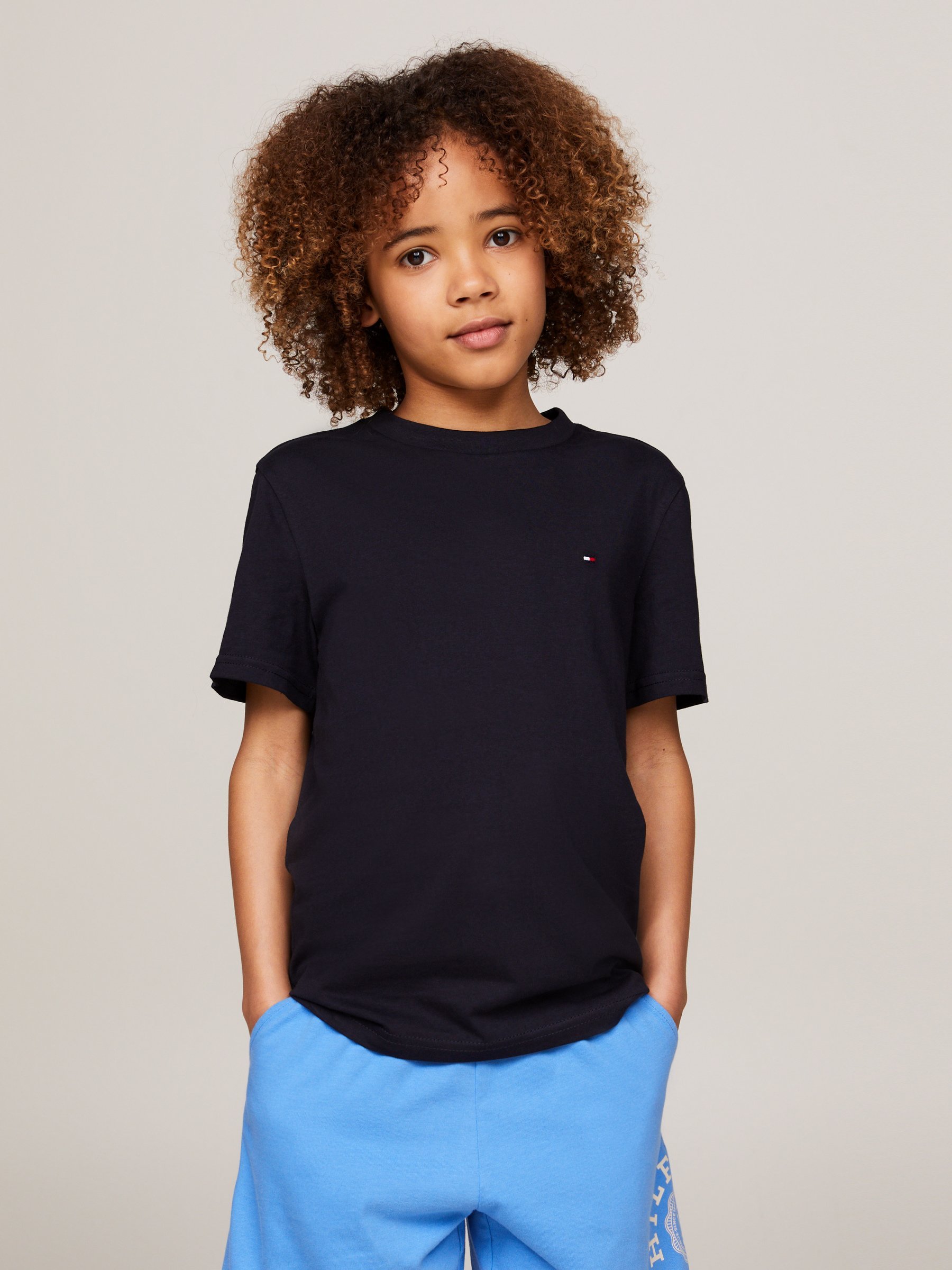 Tommy Hilfiger T-shirt unisex 2-pack - Basic T-shirt - blauw