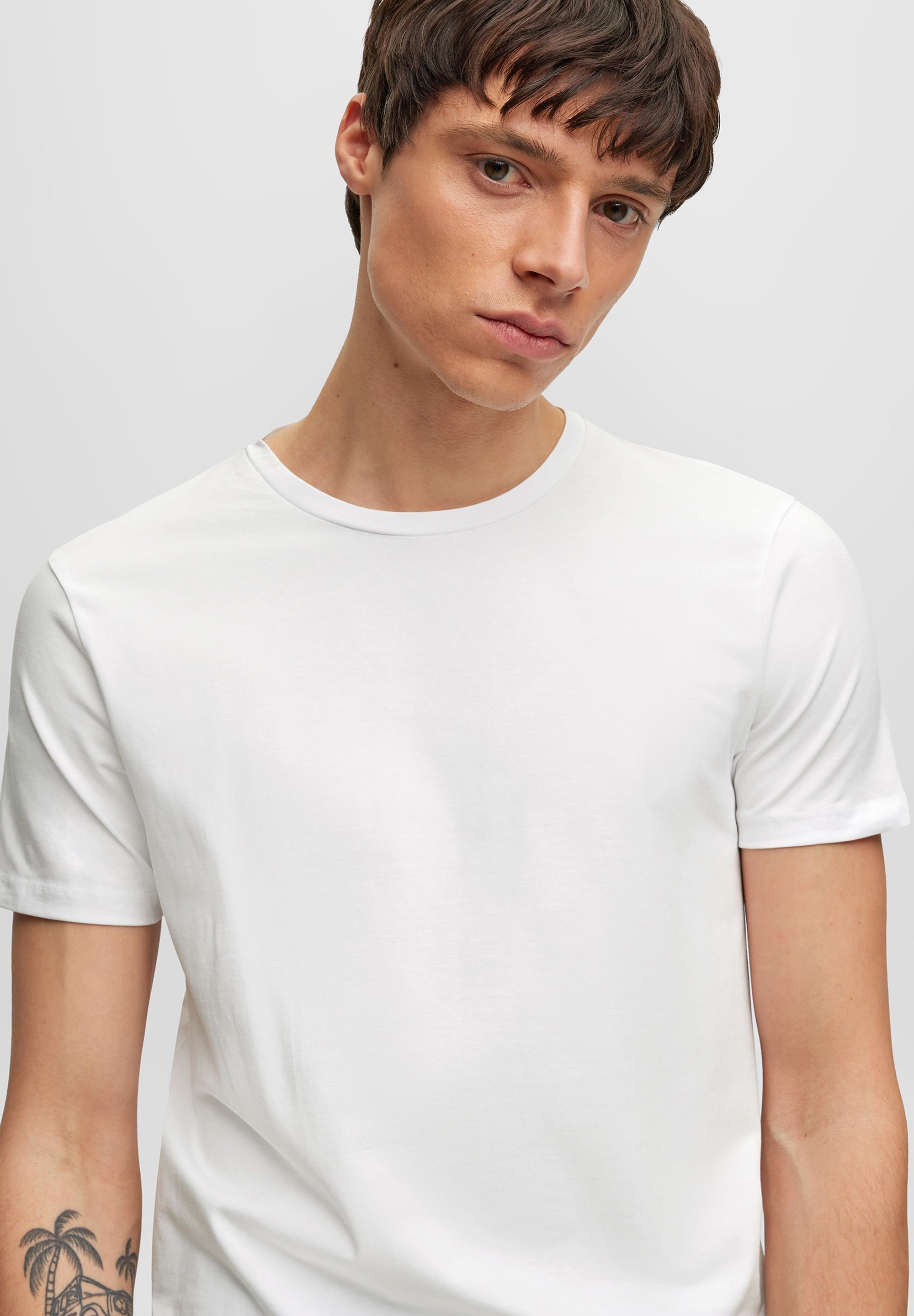 HUGO ROUND 2-PACK - Basic T-shirt - wit