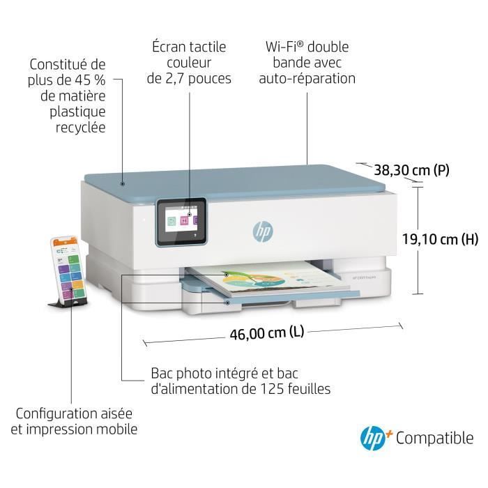 HP Envy Inspire 7221e All-in-One Color Inkjet Printer - 3 months of Instant Ink included with HP+