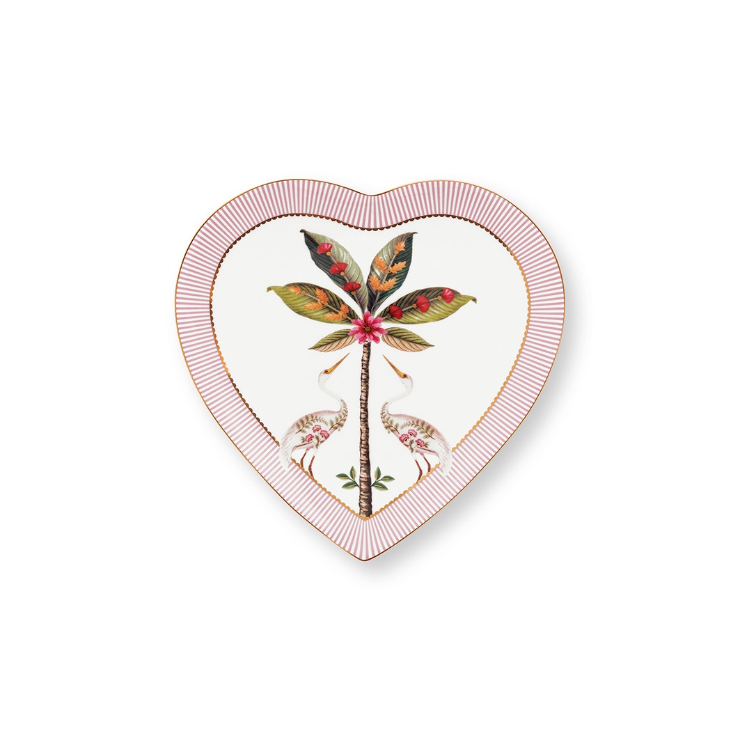 PIP Studio servies set, 2 hartvormige borden, roze - 2 stuks