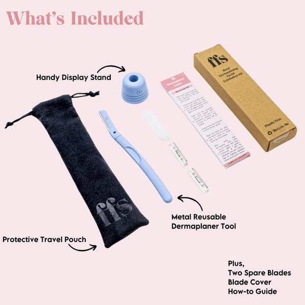 FFS Beauty Dermaplaning arcápoló készlet + állvány (óceánkék)