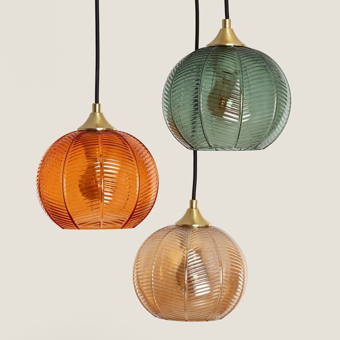 Lámpara colgante de cristal multicolor Tri Klimt
