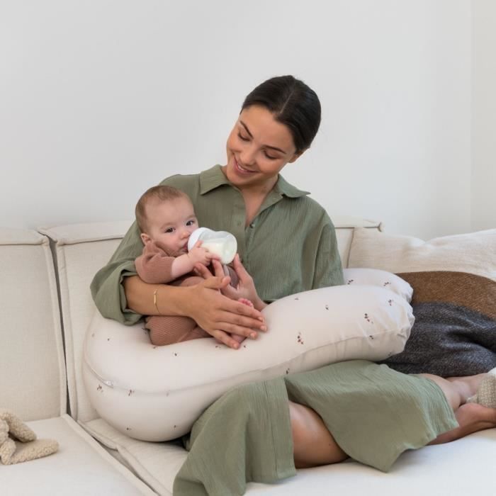 doomoo Coussin de Grossesse et Coussin d'Allaitement Buddy, Ultra Confort, Certifié Oeko-Tex, Mushrooms