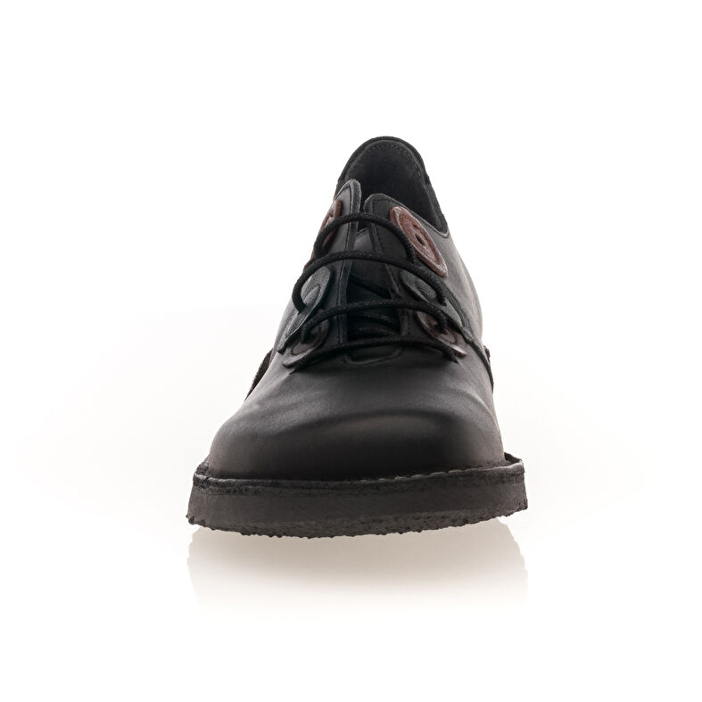 Schwarze Schnürschuhe für Damen / Derby-Schuhe