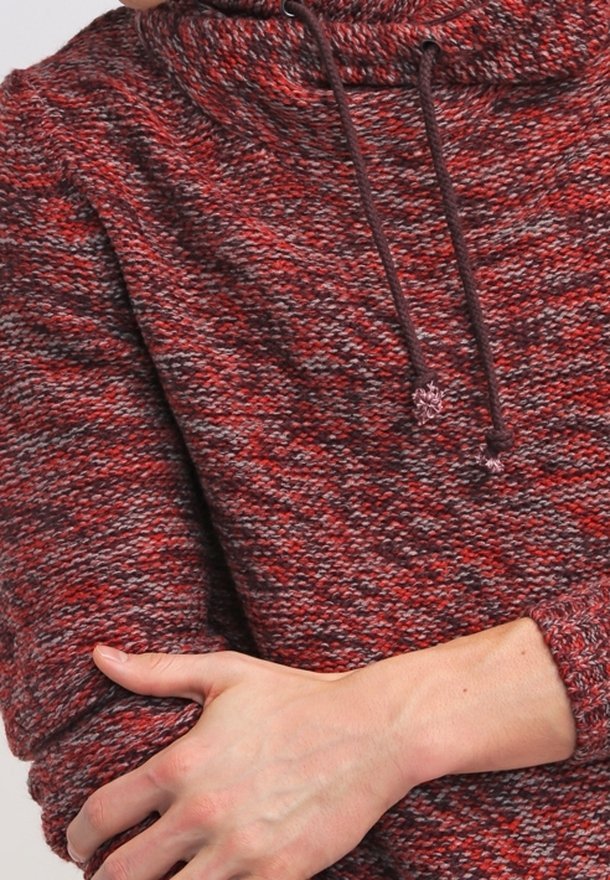 Mikina s kapucí YOURTURN - tmavě červená