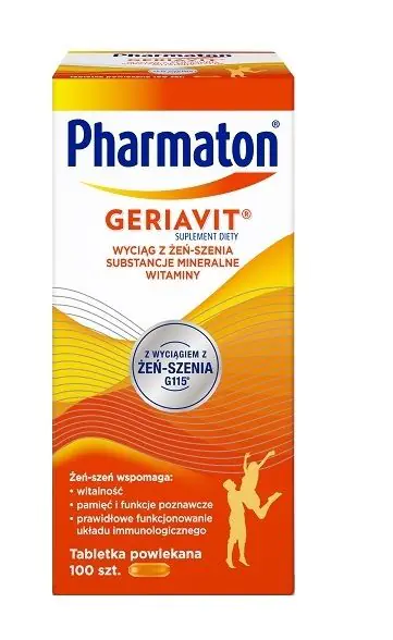 Geriavit Pharmaton Zestaw witamin i minerałów, 100 tabl.
