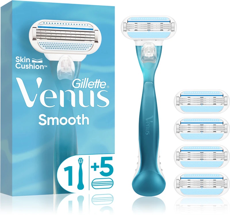Gillette Venus Smooth skustuvas + pakaitiniai peiliukai
