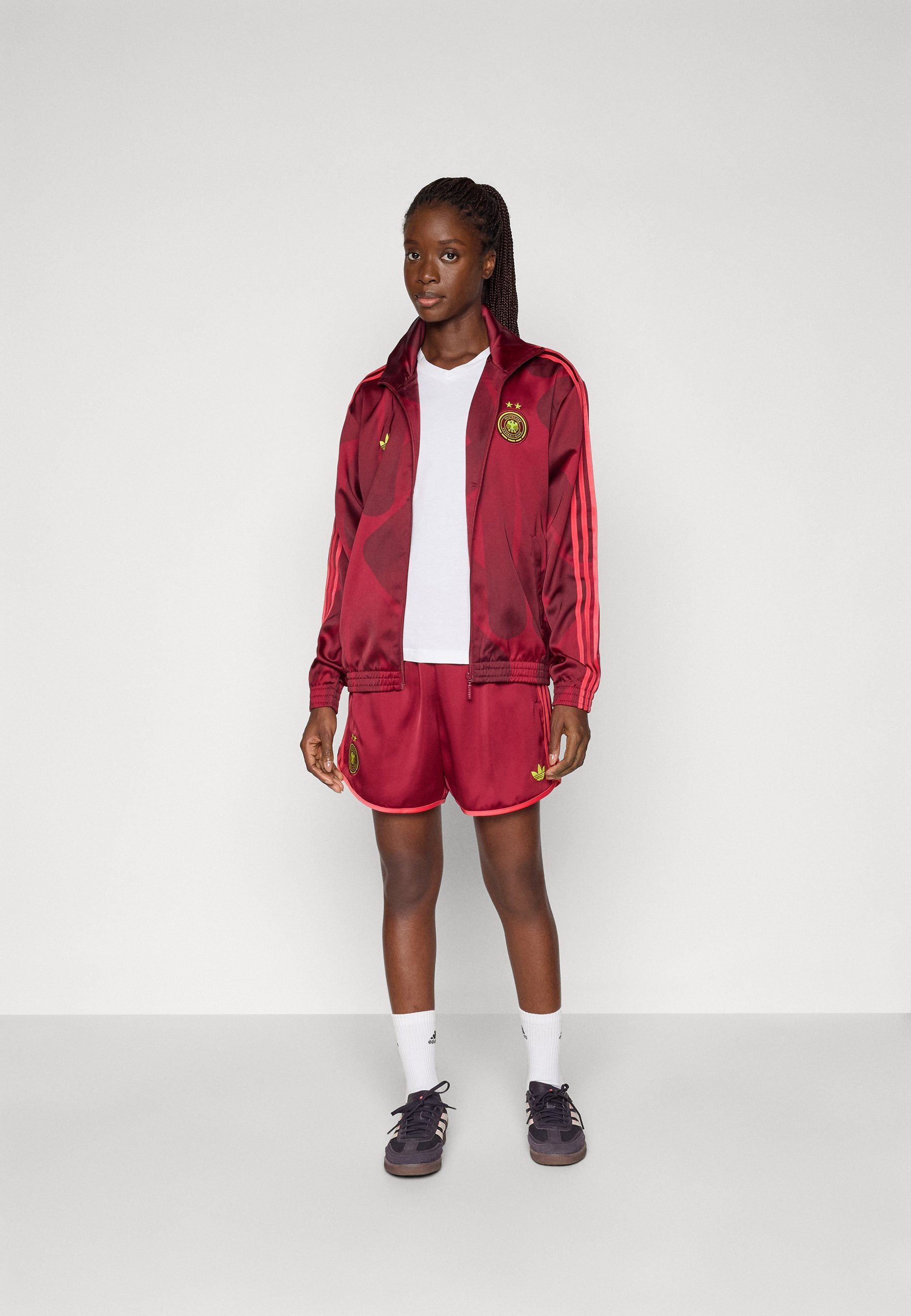 adidas Originals DEUTSCHLAND DFB SHORTS - Nationalmannschaftskleidung - Team-Farbe Burgunderrot