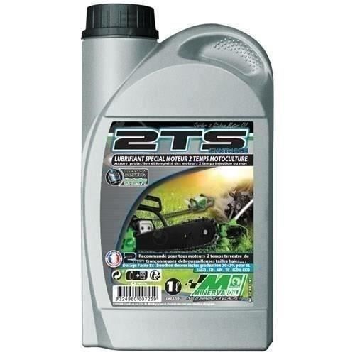 MINERVA OIL - Huile 2 temps synthèse - Spéciale motoculture - 1L