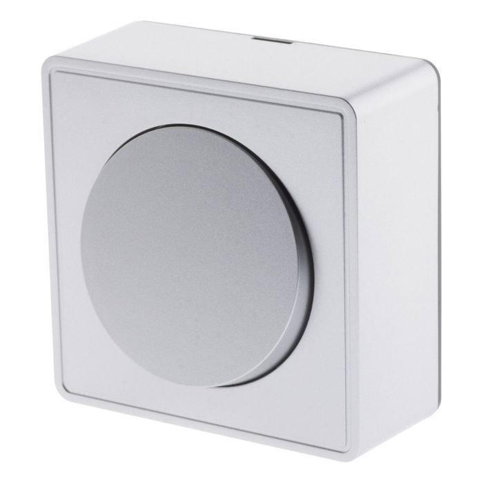 Vulco - Interruptor bidireccional simple de montaje en superficie Zenitech de 10 A, color plata