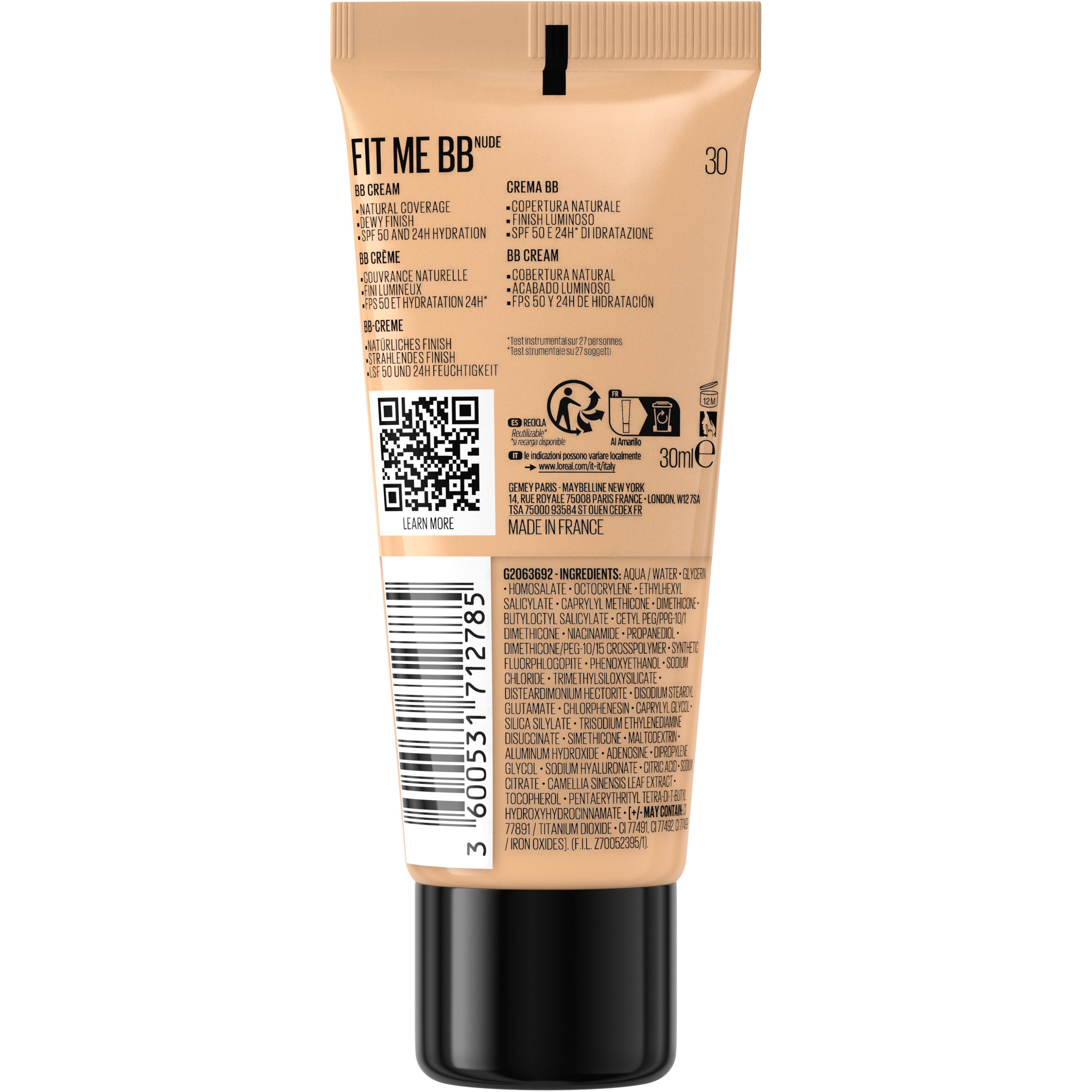 Fit Me Nude BB krēms SPF50 BB krēms un CC krēms