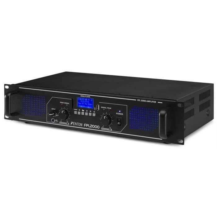 Amplifier - FENTON - FPL2000 - 2000W - Bluetooth - MP3/USB/SD Player
