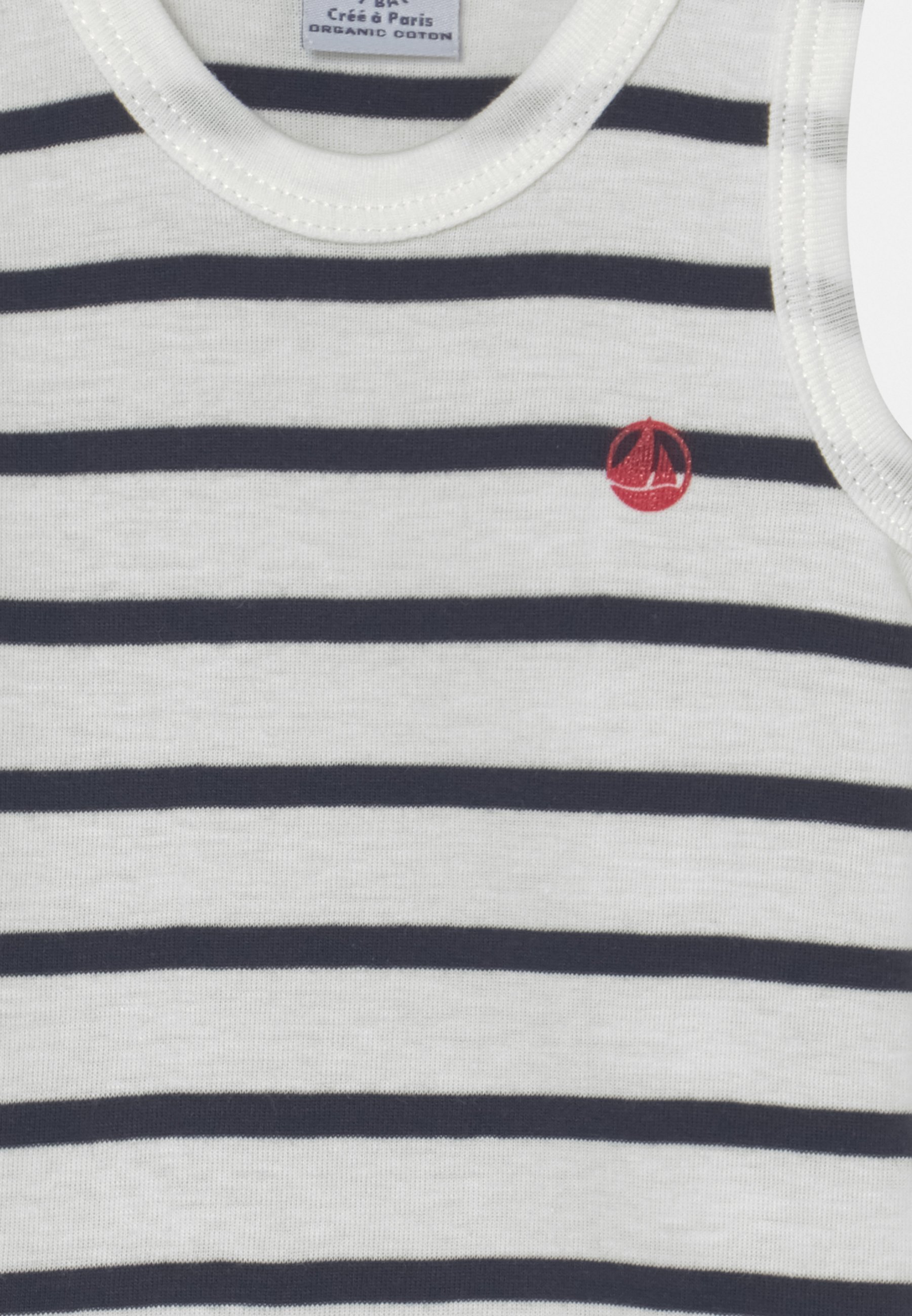 Petit Bateau 3-pack unisex - Body - wit/donkerblauw