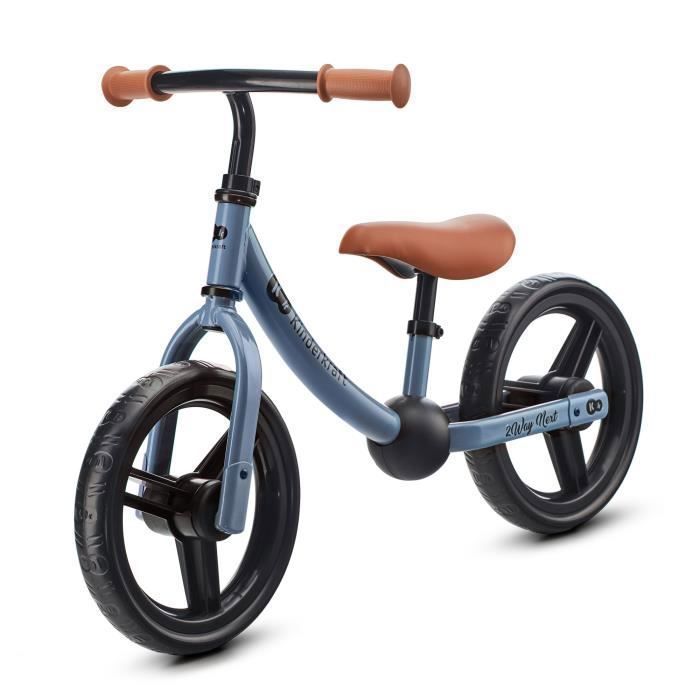 Draisienne Bébé Kinderkraft 2WAY NEXT, Cadre Bas, Roues en Mousse, Selle Réglable, Légère et Ergonomique, Montage Facile, Bleu