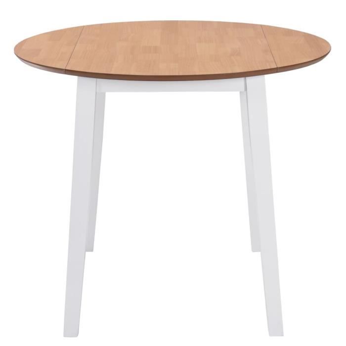 Mesa de comedor redonda plegable vidaXL, MDF blanco