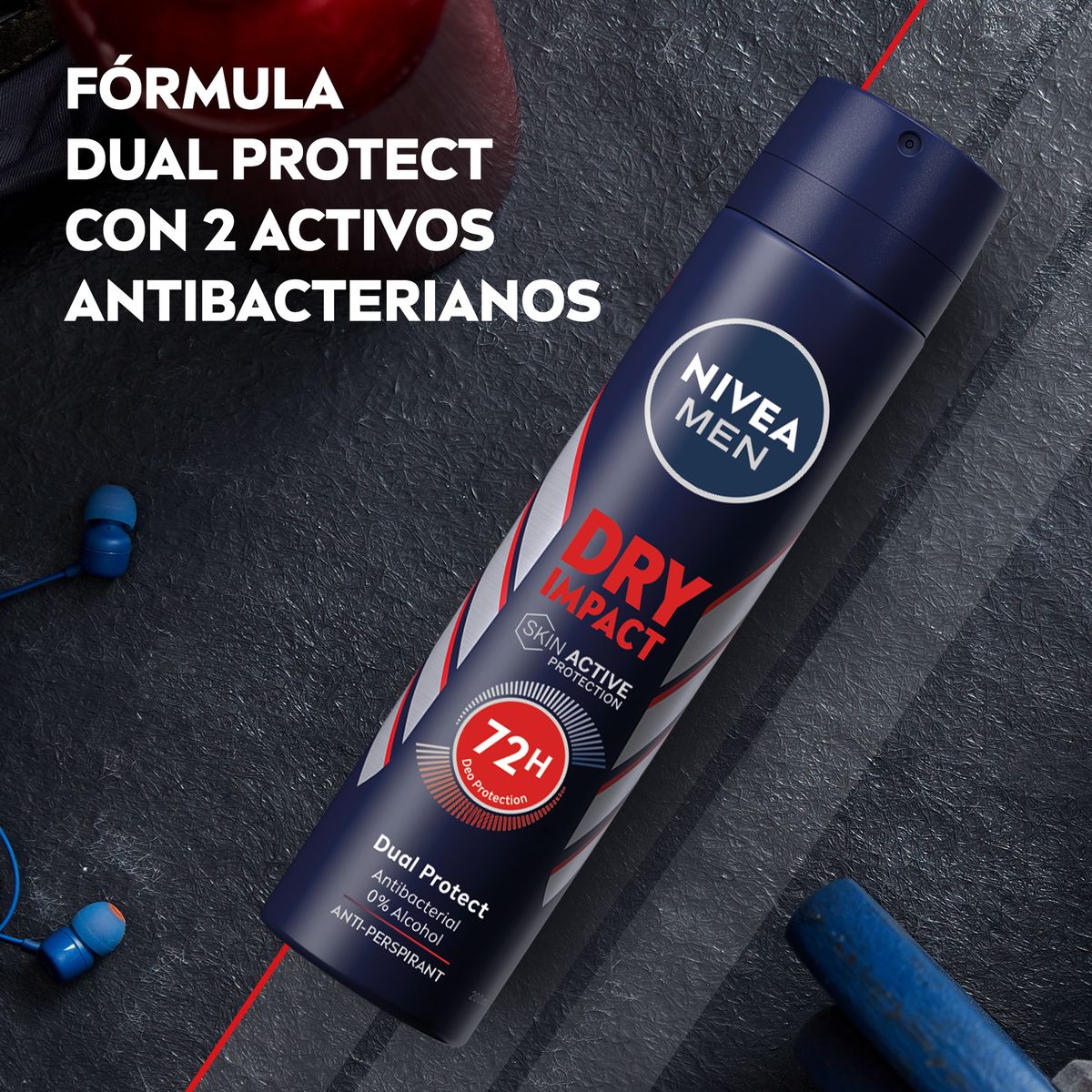 Vyrams skirtas dezodorantas-antiperspirantas „Dry Impact“ dezodorantas su purškikliu, skirtas prakaitavimui