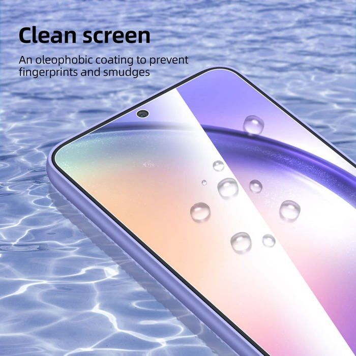 Confezione da 3 pellicole protettive in vetro temperato per Samsung Galaxy A54 5G, efficaci contro i graffi e senza bolle.
