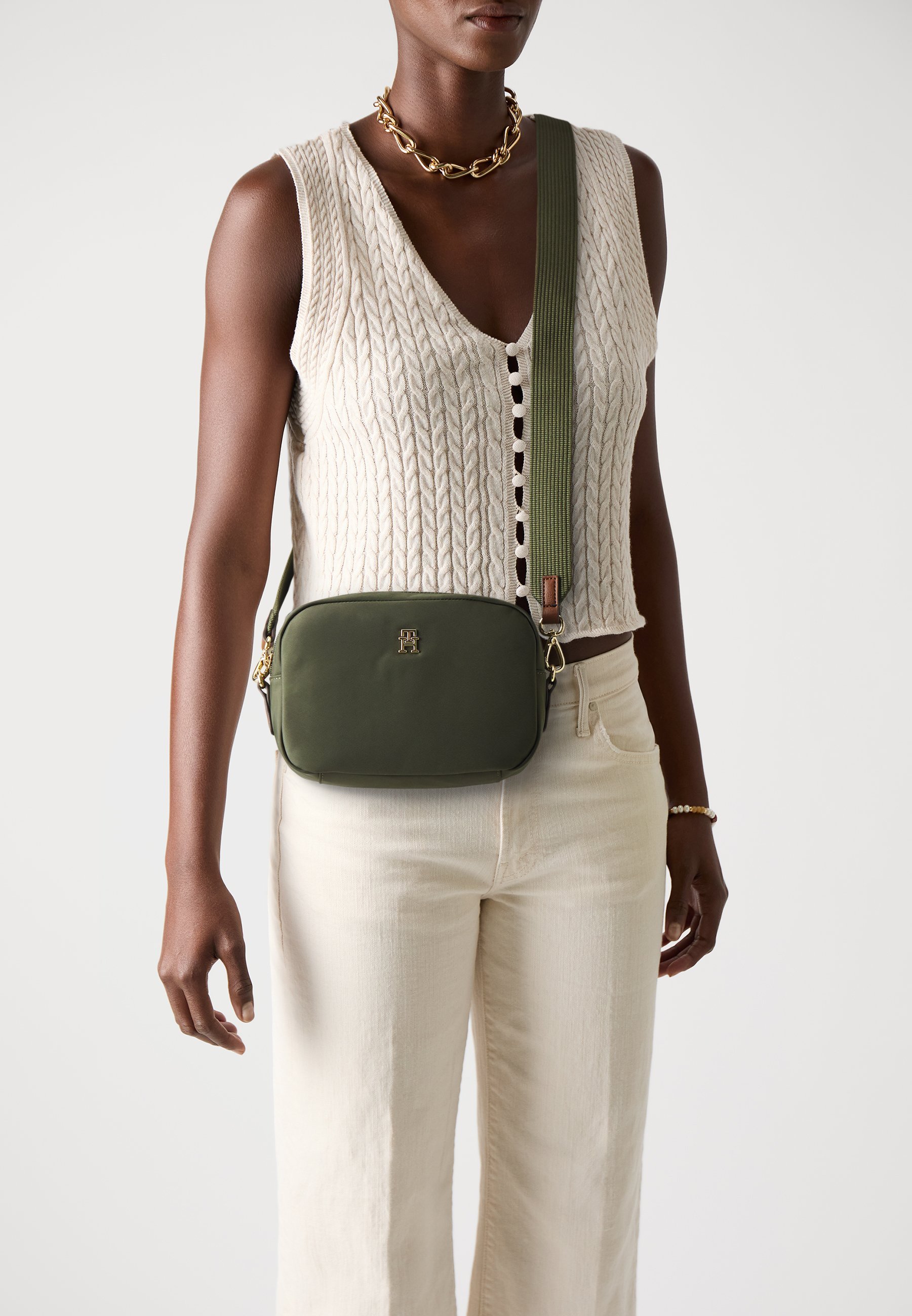 Tommy Hilfiger POPETTE - Borsa per fotocamera - verde cacciatore