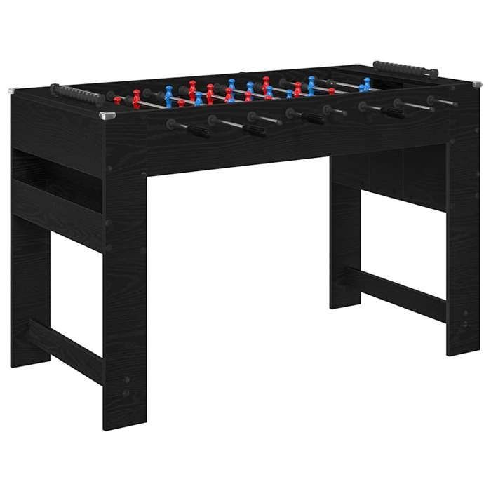 MOT10041 - Mesa de futbolín de roble negro 125 x 60,5 x 80 cm