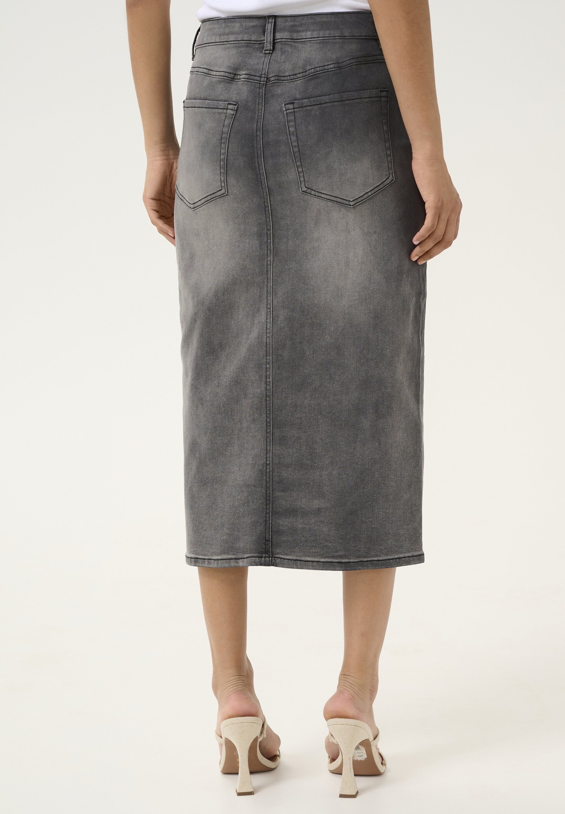 Kaffe KASINEM - Spijkerrok - middengrijs denim