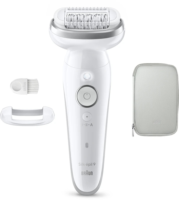 Braun Silk-épil 9 9-011 epilators ar maksimāli elastīgu galviņu mitrai un sausai skūšanai